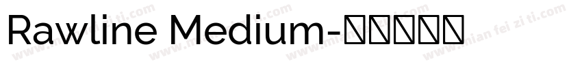 Rawline Medium字体转换